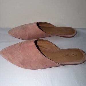 Madewell Remi Women's Pink Suede Mules sz 11